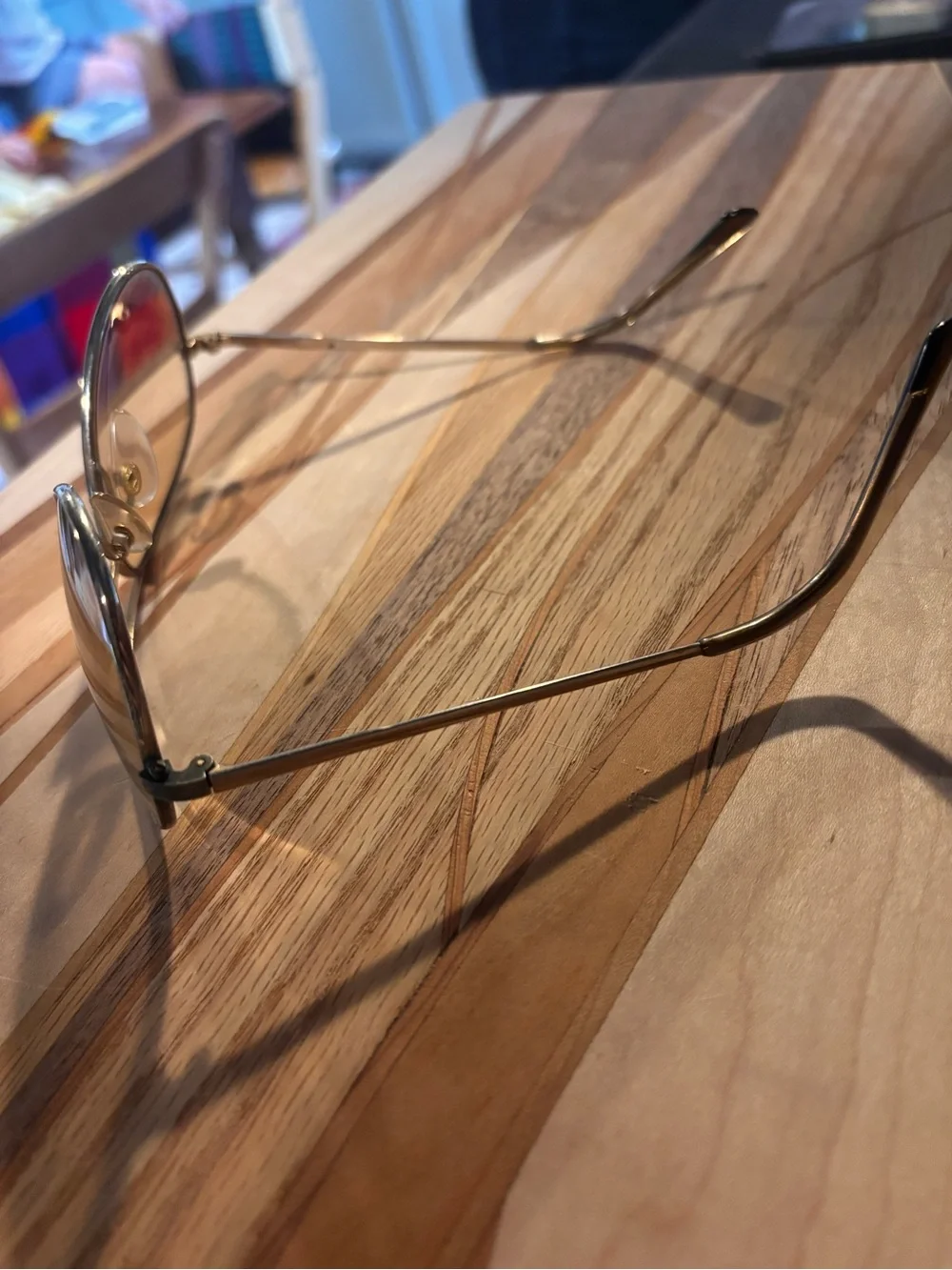 Vintage Serengeti Aviator Sunglasses - light Brown Lenses with Gold Frame